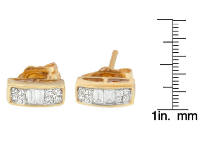 14k Yellow Gold 1/4ct TDW Diamond Earrings (H-I, SI1-SI2)