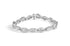 14K White Gold 2.00 Cttw Diamond Swirl and Pear Shape Link Bracelet (I-J Color, I2-I3 Clarity) - 7"